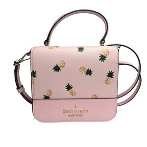 Kate Spade Staci Square Pineapple Print Crossbody Bag Pre-owned